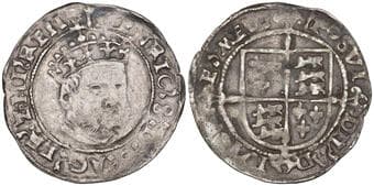 Henry VIII Posthumous issue, groat, Tower mint, m.m. arrow, bust 4, 2.33g (N. 1871; S. 2403), fine Estimate: 200 - 300...