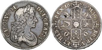 Charles II, crown, 1679, third bust, edge reads TRICESIMO PRIMO (E.S.C. 56; Bull 403; S.3359), fine to good fine ...