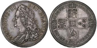 George II, proof halfcrown , 1746, old head left, plain below, rev., plain in angles, 15.20g (E.S.C. 608; Bull 1691; S....
