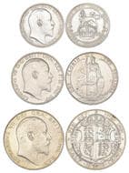 Edward VII, Coronation, 1902, matt proof halfcrown, florin and shilling, good extremely fine or better (3) Estimate:...