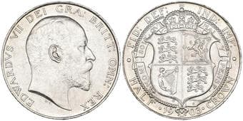 Edward VII, halfcrown, 1903, light bagmarks, mint state and rare thus, in NGC holder harshly graded MS 62 Estimate:...