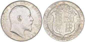 Edward VII, halfcrown, 1909, extremely fine Estimate: 300 - 400 GBP