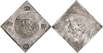 Netherlands, Breda besieged by General Spinola, August 1624-July 1625, uniface 40 stuivers, in tin alloy, arms of the...