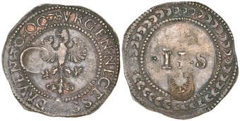 Netherlands, Deventer besieged by Dutch troops under the Count of Rennenberg, June-November 1578, copper 2 stuber, arms...