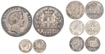 Greece, Otho (1832-62), ¼ drachmi, 1833 (Divo 16a; KM 18; Karamitsos 88); 1/2 drachmi (2), 1833, 1834 (Divo 14a, 14b;...