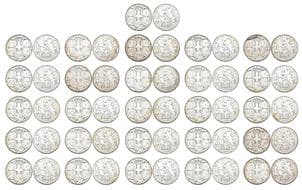 Greece, Paul I (1947-1965), 30 drachmas (26), 1963, silver (.835), Paris mint (KM 86; Karamitsos 204), mixed grades...