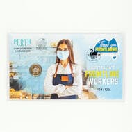 Elizabeth II, Perth Coin & Stamp Show - Australia's Frontline Workers, Two Dollars, 2022, UNC 2022 Perth Stamp & Coin...