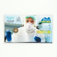 Elizabeth II, Perth Coin & Stamp Show - Australia's Frontline Workers, Two Dollars, 2022, UNC 2022 Perth Stamp & Coin...