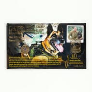Charles III, Perth Coin & Stamp Show - War Animals Remembrance, Two Dollars, 2026, UNC 2026 Perth Stamp & Coin Show,...