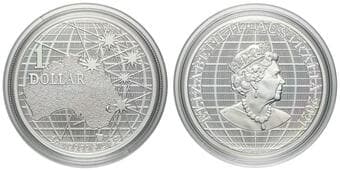 Elizabeth II, RAM - Beneath the Southern Skies, One Dollar, 2021, UNC - FDC 1oz silver 99.99% brilliant uncirculated...