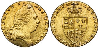 Great Britain, George III, Fifth Head Type, Spade Reverse, Guinea, 1795, VF Gold spade guinea, .917, 8.20g, once...