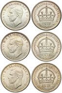 George VI, Crown, 1937, gEF - aUNC 1937 crown (3), all showing slightly uneven golden tones, good extremely fine to...