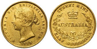Victoria, Half Sovereign, 1863, VF Very fine or better.
Ex IAG Sale 97 (lot 472) with their tag. Estimate: 1500 -...