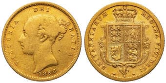 Victoria, Half Sovereign, 1886-S, aVG Well rubbed with full legends, showing some contact marks, reverse better,...