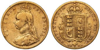 Victoria, Half Sovereign, 1893-M, VG . Estimate: 700 - 900 AUD