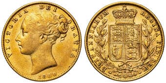 Victoria, Sovereign, 1880-S, gVF 'Inverted V for A' veriety, very fine & rare Estimate: 3500 - 4500 AUD