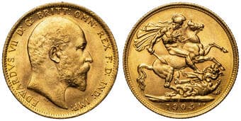 Edward VII, Sovereign, 1903-S, UNC Lustrous uncirculated. Estimate: 1500 - 2000 AUD