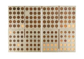 George V - Elizabeth II, Halfpenny - Penny, 1911 - 1964-Y., G - aUNC Dansco push-in type penny album, complete except...
