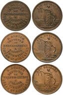 A.18,19,19a - Ashton, H. (haberdasher and tailors' trimmings), Auckland, New Zealand, Penny, 1862 - 1863, aEF - EF ...