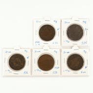 A.25 to 25d - Beath, G. L. & Co (drapers and clothiers), Christchurch, New Zealand, Penny, VF - EF Copper pennies...
