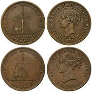 A.70 & A70a - Fenwick Brothers (importers and clothiers), 225 King Street, Melbourne, Victoria, Penny, gVF - EF ...