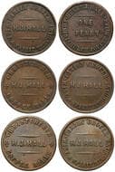 A.90, A.92 & A.92a - Hall, H.J, Christchurch, NZ, Penny, aF - F Copper penny (3), size 33mm, by W.J Taylor,...