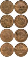 A.93d, A.93h, A.93j & A.93k - Hall, H.J, Christchurch, NZ, Penny, aUNC Large letter restrike copper penny (4),...