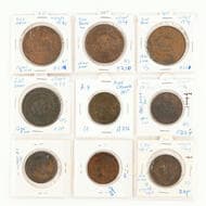 A.107-107c & A.108-108b - Hide & De Carle (grocers and wine merchants), Melbourne, Victoria, Halfpenny - Penny, 1857, ...