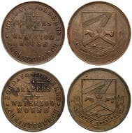A.111 & A.111a - Hobday & Jobberns, Christchurch, NZ, Penny, VF - EF Copper penny (2), 33.5mm, by Stokes & Martin,...