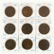 A.130, 130a, 131, 132-132b - Hosie, J. (Scotch pie shop), Melbourne, Victoria, Penny, 1862, VF - EF Copper pennies...