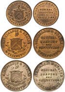 A.154 & 155 - Kirkcaldie & Stains (drapers and outfitters), Wellington, New Zealand, Halfpenny - Penny, EF Copper...