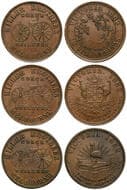 A.189, A.190 & A.191 - Miller Brothers, Melbourne, VIC, Penny, 1862, aEF - gEF Copper penny, size 34mm, by T. Stokes...