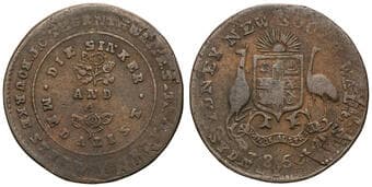 A.284b - Thornthwaite, J.C.,Sydney, NSW, Halfpenny, 1854, aF Copper halfpenny, 28mm, 8.83g, the second attempt to...