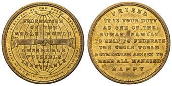 D.81 E.W. Cole Arcade, 1879 - 1918, EF - gEF Gilt advertising token, 31mm diameter, relatively lightly toned with...