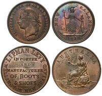 New Zealand Pattern, Penny, aEF - EF Pattern bronze penny, size 31mm, undated, by Allen & Moore, warmly toned with...