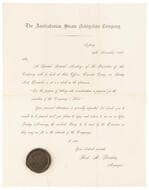 A.25 - ASNCo - (Australian Steam Navigation Company), Sydney, NSW, Penny, C. 1851 - 1855, EF Cast uniface check piece...
