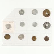 Garden Island Naval Dockyard Proof of attendance check in brass (35mm), uniface and centre hole, obverse impressed, 'G...