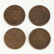 Royal Victoria Theatre (Sydney) - Passes, c.1855, gFine By J.C. Thornthwaite, set includes four types; Gallery, Upper...