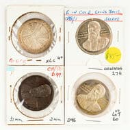 E. W. Cole - Various, C. Late 1800S, VF - UNC Small group including silver plate & bronze types, 31mm, 2mm, D.96 in...