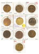 E. W. Cole - Various, C. Late 1800S, G - EF Small group including, bronze & gilt types, 2mm, (3) issued holed for...