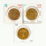 E. W. Cole - Various, C. Late 1800S, VF - gVF Small group including, gilt types, 31mm, 2mm, D.29, D.62 & D.67, common...
