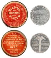 E. W. Cole, Box of Wisdom, Type 1, C. Late 1800S, VF - UNC Type 1 Box of Wisdom, gold coloured tin, 50 x 15mm, label...