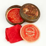 E. W. Cole, Box of Wisdom, Type 1, C. Late 1800S, VG Type 1 Box of Wisdom, gold coloured tin, 50 x 15mm, label on...