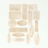 China, Mother of Pearl Gambling Tokens, 19TH Century Ornate mother of pearl gambling tokens (16), mostly scarcer...
