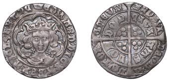 A Collection of English Silver Coins, 1272-1662 (Part II)
Edward IV (First reign, 1461-1470), Light coinage, Groat,...