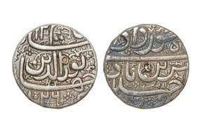 India, Mughal Empire, Jahangir(c. 1605-1625CE), Silver Rupee, 11.40grms, AH 1026, Month Khuradad, Muzayyanbad Couplet,...