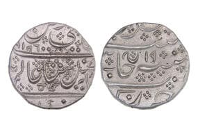 India, Mysore Kingdom, Haider Ali(c. 1761-1782CE), Silver Rupee, 11.40grms, AH1196/RY19, Issued in the name of Mughal...