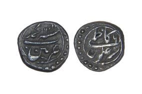 India, Mysore Kingdom, Tipu Sultan(1782-1799 AD), Silver 1/16 rupee aka kazmi, 0.70grms, Minted at Srirangapattan/...