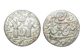 India, Awadh State, Muhammad Ali Shah (1847-1856 CE), Silver Rupee, 11.10 grams, AH1263/RY01, Minted at Lucknow, Extra...