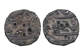 India, Bombay Presidency, Silver Rupee, 11.30grms, MULE, Reverse stuck on both the sides, Front side. Mint Surat & the...